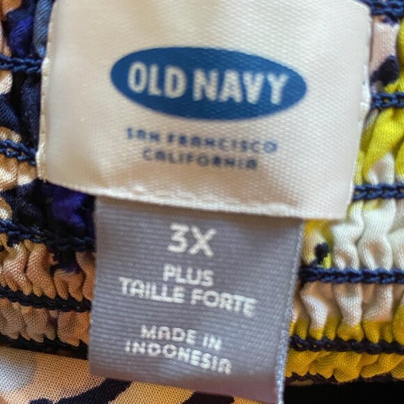 Old Navy Blue & Yellow Floral Mini Sun Dress - Picture 7 of 9